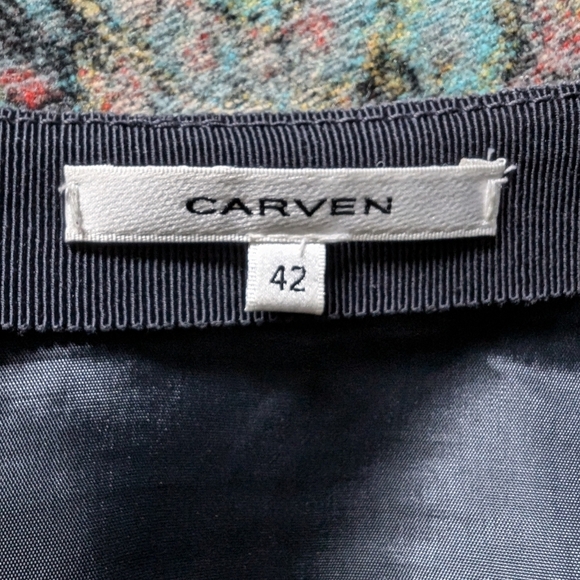 😃Carven A-line mini lined skirt sz L - Picture 5 of 6